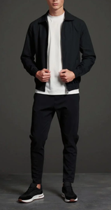 Chándales personalizados 90% de nailon y 10% LICRA para hombre, conjunto de 2 piezas con chaqueta y pantalones con cremallera - Product Image 4