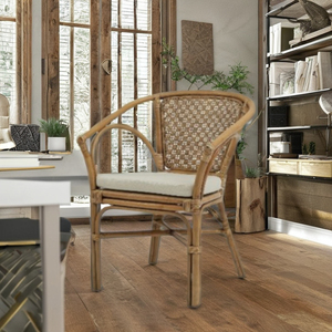 Sillón de Bambú Mahera, Diseño Moderno, Elegante y Acogedor para Sala de Estar y Oficina en Casa, Asiento Cómodo y Relajante, Hecho a Mano - Product Image 3