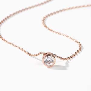 Jeulia Custom <b>Initial</b> Gold Plated Rope <b>Chain</b> Necklace with Zircon - Product Image 4