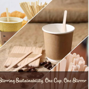 Agitadores de madera de abedul biodegradables de 190mm a precio de fábrica, vajilla desechable compostable ecológica para bebidas/café para uso doméstico - Product Image 4