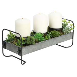 เชิงเทียนคริสมาสต์แบบพรีเมี่ยมที่ใส่เทียนโลหะจำนวนมากในร่มและกลางแจ้งตกแต่งคริสต์มาสปาร์ตี้ตกแต่งปีใหม่ - Product Image 2