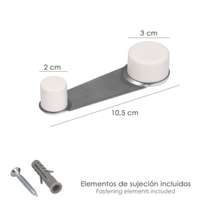 Fermaporta adesivo con supporto, bianco - Product Image 2