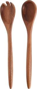 Acacia Oblong <b>Salad</b> <b>Servers</b>, 12" Long, One Pair <b>Salad</b> <b>Server</b> Utensils wooden <b>salad</b> <b>server</b> - Product Image 2