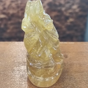 Citrino natural Ganesha Idol estatua de cristal decorativa tallada a mano (Personalizado todos los tamaños) - Product Image 2