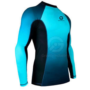 Best Selling Customizable High Quality Breathable Quick Dry Spandex/Polyester Men's <b>Long</b> <b>Sleeve</b> Rash Guard in Stock Low Price - Product Image 2