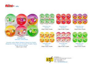 Gelées de fruits Aiiing 110g x 6 gobelets x 16 paquets - Nata De Coco Melon d'eau - Product Image 2