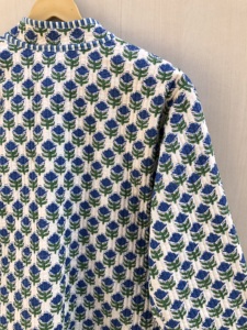 Veste bohème artisanale à fleurs, en coton, style floral, pour l'automne et l'hiver, réversible, cadeau pour elle. - Product Image 6