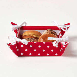 Indian Manufacturer Eco-Friendly Cotton Material Bread <b>Basket</b> with Personalized Print for Baking Lovers - Product Image 4