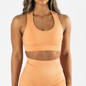 Ensemble de soutien-gorge de sport personnalisé 2026 pour la salle de sport, soutien moyen, respirant, sans dos, en spandex et nylon, pour femmes, grande taille - Product Image 1