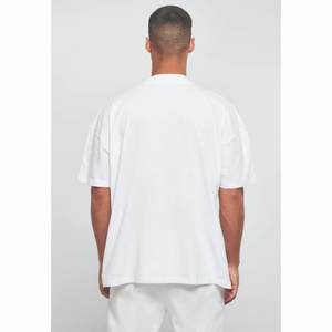 เสื้อทีเชิ้ตทรงหลวมสำหรับผู้ชายโอเวอร์ไซส์ผ้าถักยาวลายพิมพ์ลาย - Product Image 5