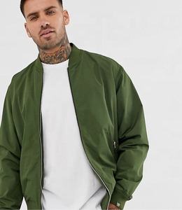 Coupe-vent de haute qualité fermeture éclair complète plaine vierge kaki veste personnalisée vol vestes réversibles - Product Image 6