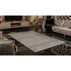 Alfombra Moderna Crema Netline CN013, 100% Acrílica, Antideslizante, Fácil de Limpiar, Duradera, 80x150cm, para Hogar, Dormitorio, Estudio, Habitación Infantil - Product Image 1