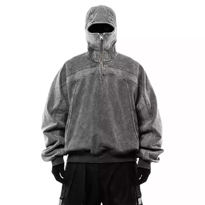 Sweat à capuche d'hiver pour homme, coupe classique, en tissu éponge, imprimé, tricoté, séchage rapide, respirant, avec poche personnalisée et effet délavé - Product Image 1