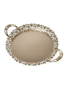 Bandeja decorativa de latón con forma de hoja doble con acabado pulido, ideal para centro de mesa, regalo, acento de entrada y Decoración de mesa - Product Image 5