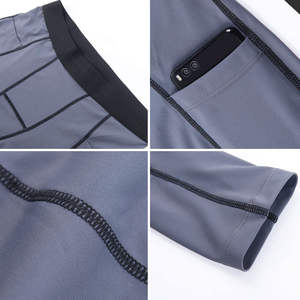 Mallas deportivas personalizadas de cintura alta, mallas para hombre, ropa de gimnasio, mallas de compresión de entrenamiento de secado rápido, mallas atléticas para gimnasio para hombre - Product Image 4