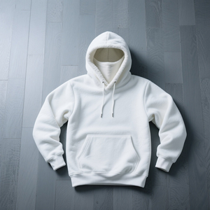 เสื้อฮู้ดผู้ชายสีพื้นอเนกประสงค์สำหรับฤดูหนาว ปักลายพิมพ์ตามสั่ง ทรงโอเวอร์ไซส์ บุขนด้านใน ระบายอากาศได้ดี ผ้าฝ้าย 100% - Product Image 3