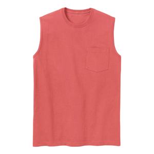 2025 T-Shirt gilet mode Streetwear respirant tricoté 100% coton T-shirt pour hommes coupe ample imprimé entraînement sans manches T-shirt - Product Image 1