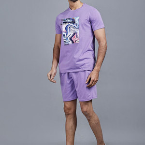 Ensemble de vêtements de sport d'été respirants à séchage rapide pour hommes de grande taille, haut à manches courtes et short de sport - Product Image 2