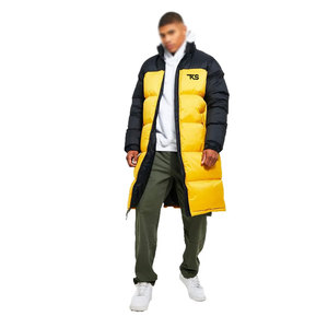 Chaqueta larga acolchada para hombre hecha a medida Parka de invierno con servicio de impresión de logotipo Chaqueta acolchada larga cálida para hombre - Product Image 1