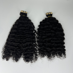 เทปผม Qhair ม้วนเป็นลอนแบบชาวพม่าสีธรรมชาติเทปพันผมแท้สำหรับต่อผมมนุษย์ - Product Image 2