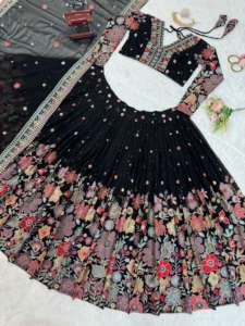 Lanzamiento de un Nuevo Lehenga Choli de Diseño Moderno con Conjunto de Dupatta, Tela de Rayón, Choli para Fiestas - Product Image 6