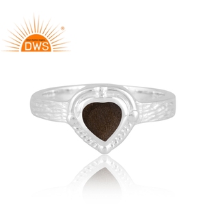 Nuevas llegadas anillo de piedras preciosas de obsidiana de oro Natural de plata esterlina joyería personalizada para mujer regalo para ella - Product Image 3