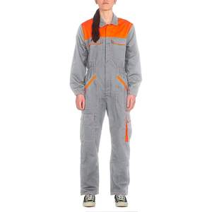 Combinaison de travail professionnelle unisexe CBF Balducci Group, confortable, multi-poches, gris/orange, combinaison industrielle robuste - Product Image 6