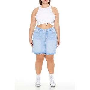 High Street OEM Serviced Ladies Distressed Bottom Short en jean coupe ample avec vestes respirantes décontractées Short à motif chaud - Product Image 6