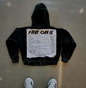 เสื้อฮู้ดผู้ชายผ้าฝ้าย 100% หนัก 400 กรัม ระบายอากาศ กันลม ซักกรด สไตล์สตรีทแวร์ พิมพ์ลายสกรีน แห้งเร็ว - Product Image 2