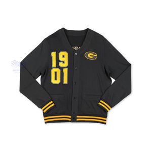 Chemise/Blouse en tricot classique brodée Grambling State University, hiver, boutonnée, unie, polaire respirante - Product Image 1