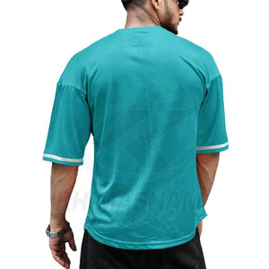 Maillot de baseball respirant à manches courtes, boutonné, couleur unie, 100 % polyester, été, fabriqué au Pakistan - Product Image 5