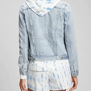 แจ็กเก็ตกางเกงยีนส์สำหรับผู้หญิงเสื้อผ้าลำลองทำจากผ้าฝ้ายแห้งเร็ว - Product Image 2