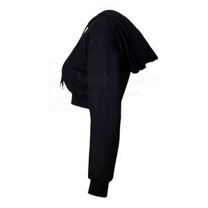 Logo personnalisé Femme Cropped Hoodies Femmes Coton Crop Top Hoodie Top Vente Plus La Taille OEM Design Crop Top Hoodies - Product Image 2