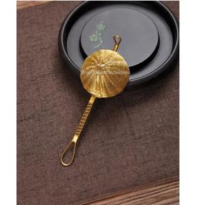 ที่กรองชาทองเหลืองแบบทอมือถือด้ามยาวที่กรองใบชาแบบหลวมเครื่องครัวที่กรองชาโลหะ - Product Image 1