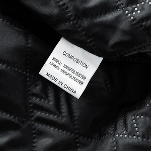 Chaquetas de bombardero con cuello levantado personalizables para hombre, cortavientos de satén con bordado de chenilla, diseño de logotipo tejido, Invierno OEM/ODM - Product Image 6