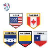 Hierro reciclado en parches bordado CHILE bandera emblema bordado Eco parches