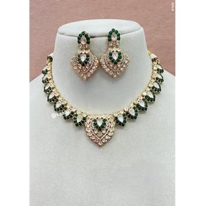 Conjunto de gargantilla de moissanita Kundan tradicional de diseñador para mujer, Polki collar de chapado en oro, joyería de boda étnica india para fiestas - Product Image 2