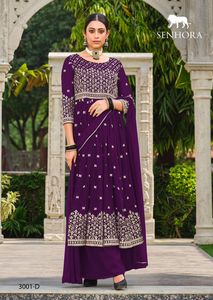 Georgette Kameez หนังเทียมหนักดีไซน์ล่าสุด - Product Image 3