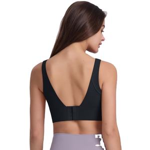 Sujetadores deportivos de alto soporte para mujer, para gimnasio, OEM, tops cortos, elásticos en cuatro direcciones, sujetador deportivo para mujer - Product Image 3