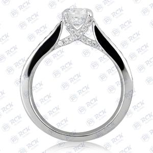 Banda de boda de moissanita con corte CTW 1,00 para mujer, diseño de Halo oculto, ajuste de punta de oro blanco, regalo de cumpleaños de aniversario perfecto para - Product Image 4