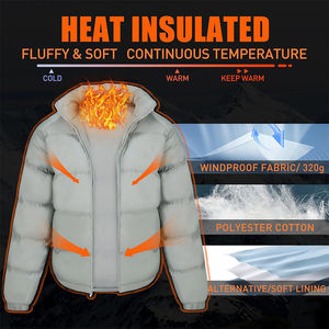 Chaquetas acolchadas personalizadas para hombre, abrigo de invierno acolchado, resistente al agua de moda ropa de calle, suministro directo de fábrica - Product Image 3