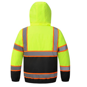 Chaqueta DE TRABAJO DE SEGURIDAD impermeable y cómoda de último diseño 2025, chaqueta reflectante para exteriores con cuello levantado, servicio OEM, gran oferta - Product Image 2