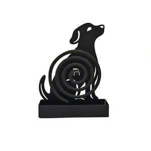 Soporte de bobina negro de Metal de hierro con forma de perro, soporte decorativo duradero para mesa de comedor de cocina y uso diario de la India - Product Image 1