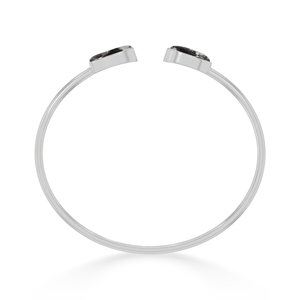 Pulsera Ajustable de Plata de Ley 925 de Primera Calidad, Diseño Moderno, con Cuentas Ovaladas de Búfalo Blanco, Estilo Lujoso, Unisex - Product Image 3