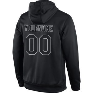 Custom Black Sublimation Printed 100% <b>Polyester</b> <b>Hoodie</b> Personalized Team Name Number Pullover Sweatshirt Sportswear Training - Product Image 3
