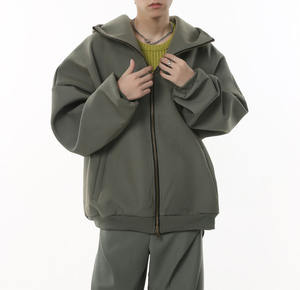 ชุดเสื้อคาร์ดิแกนซิปคู่สไตล์วินเทจไฮสตรีทชุดเสื้อฮู้ดแฟชั่นมีเอกลักษณ์ - Product Image 5