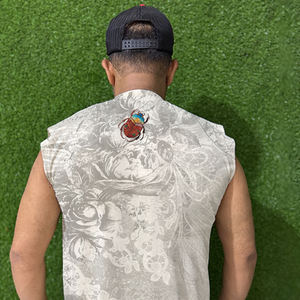 Best Selling High Quality Plus Size <b>Washed</b> 100% Cotton Training Active Wear Men Tank Top Slim Fitness Singlets for <b>Boys</b> - Product Image 5