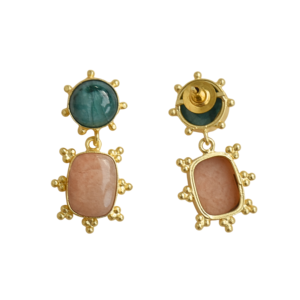 Pendientes de Latón al por Mayor, Diseño de Piedra Natural en Bruto, Acabado de Latón Satinado, Patrón de Diseñador Único, Premium, Listos para B2B - Product Image 5