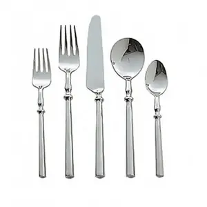 Juego de cubiertos de vajilla de acero inoxidable para restaurante directo de fábrica de tendencia industrial a precio mayorista nuevo diseño - Product Image 1