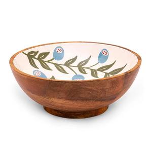 Meilleures ventes de bols en bois finis en émail de bois de mangue bols à salade faits à la main à bas prix. - Product Image 4